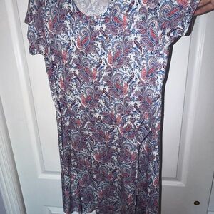 Paisley Print Midi Dress